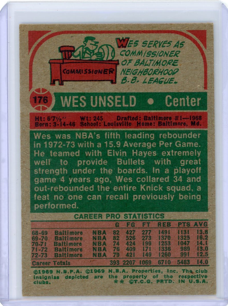 Wes Unseld 1973-74 Topps 