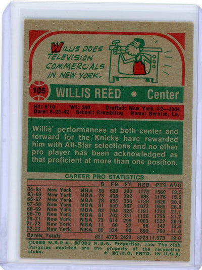 Willis Reed 1973-74 Topps #105
