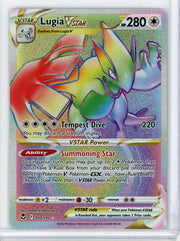 Lugia VSTAR 2022 Pokemon Silver Tempest secret rainbow holo #202/195