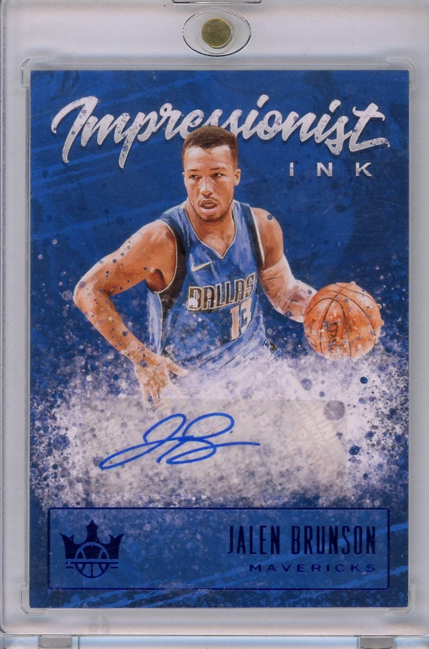 Jalen Brunson 2019-20 Panini Court Kings Impressionist Ink Auto #'d 05/25