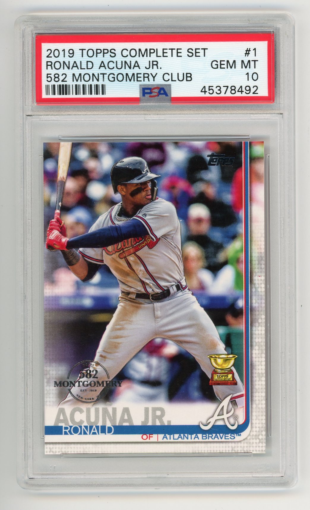 Ronald Acuna Jr. 2019 Topps 582 Montgomery Club PSA 10 #1