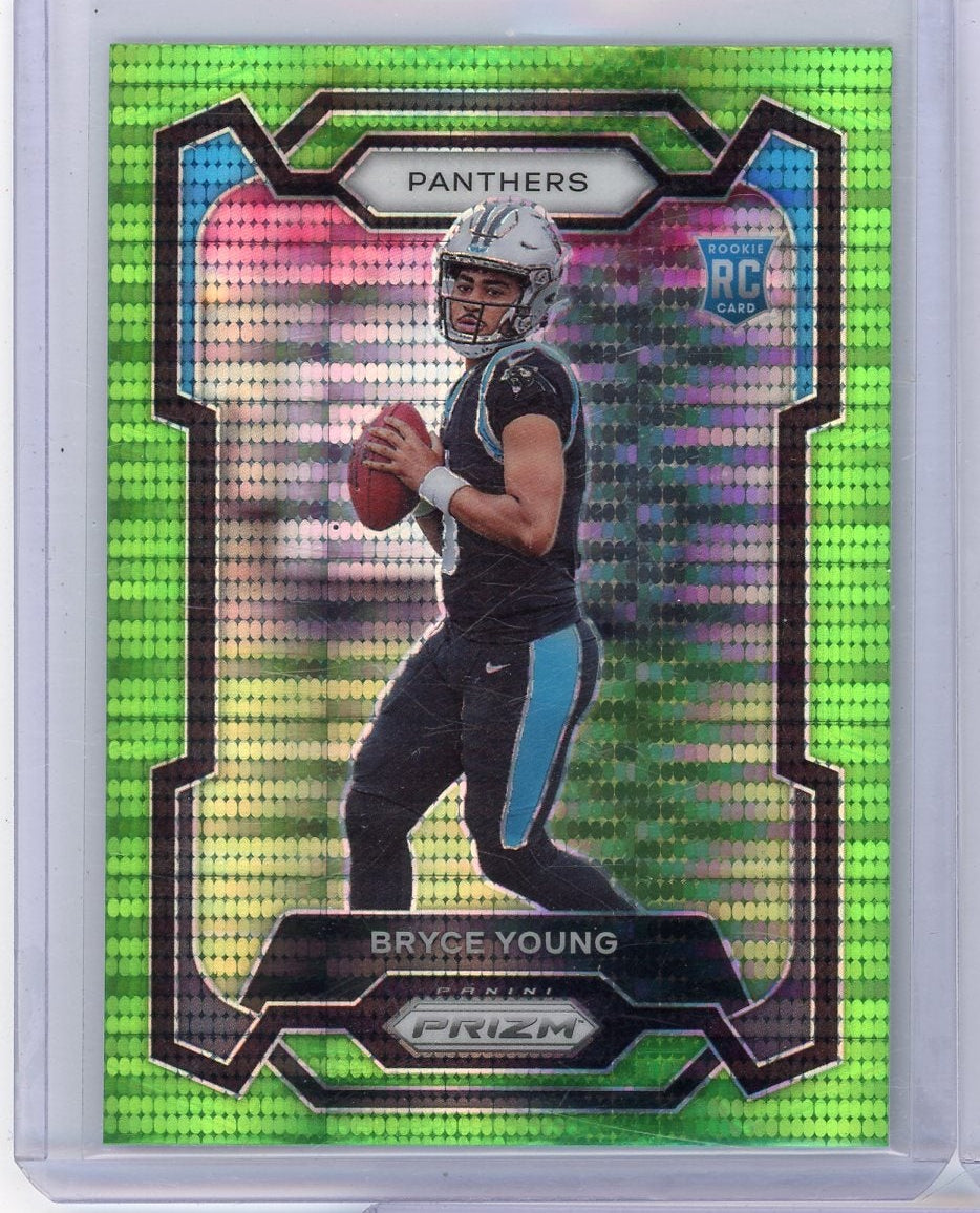Bryce Young 2023 Panini Prizm Green Pulsar prizm rookie card