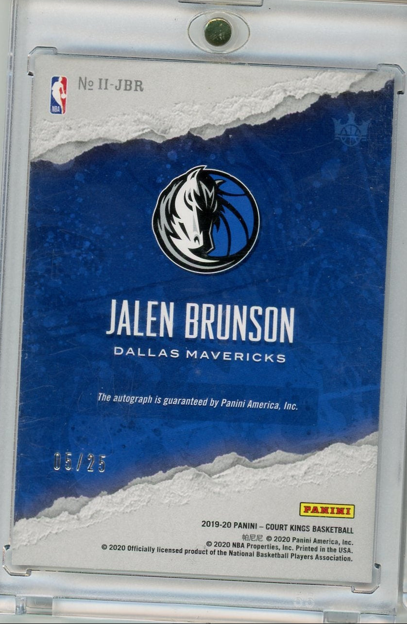 Jalen Brunson 2019-20 Panini Court Kings Impressionist Ink Auto #'d 05/25