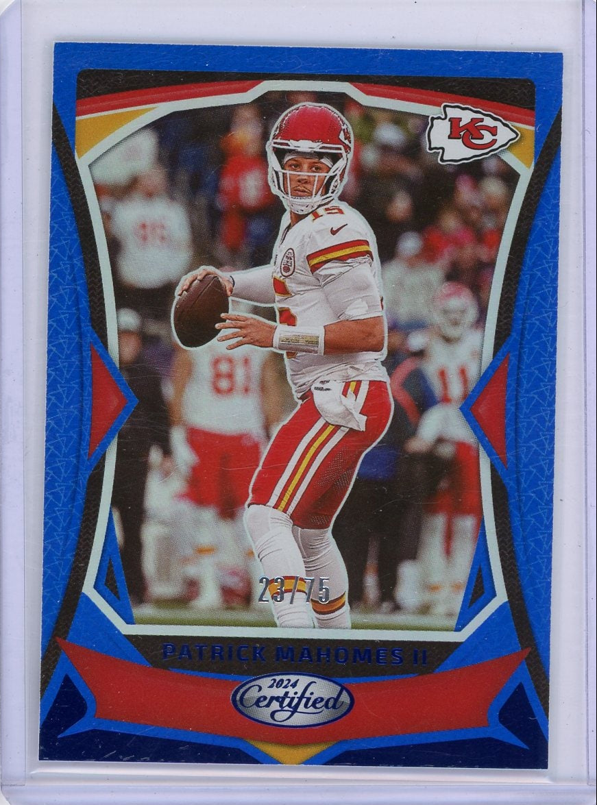 Patrick Mahomes II 2024 Panini Certified blue mirror #'d 23/75