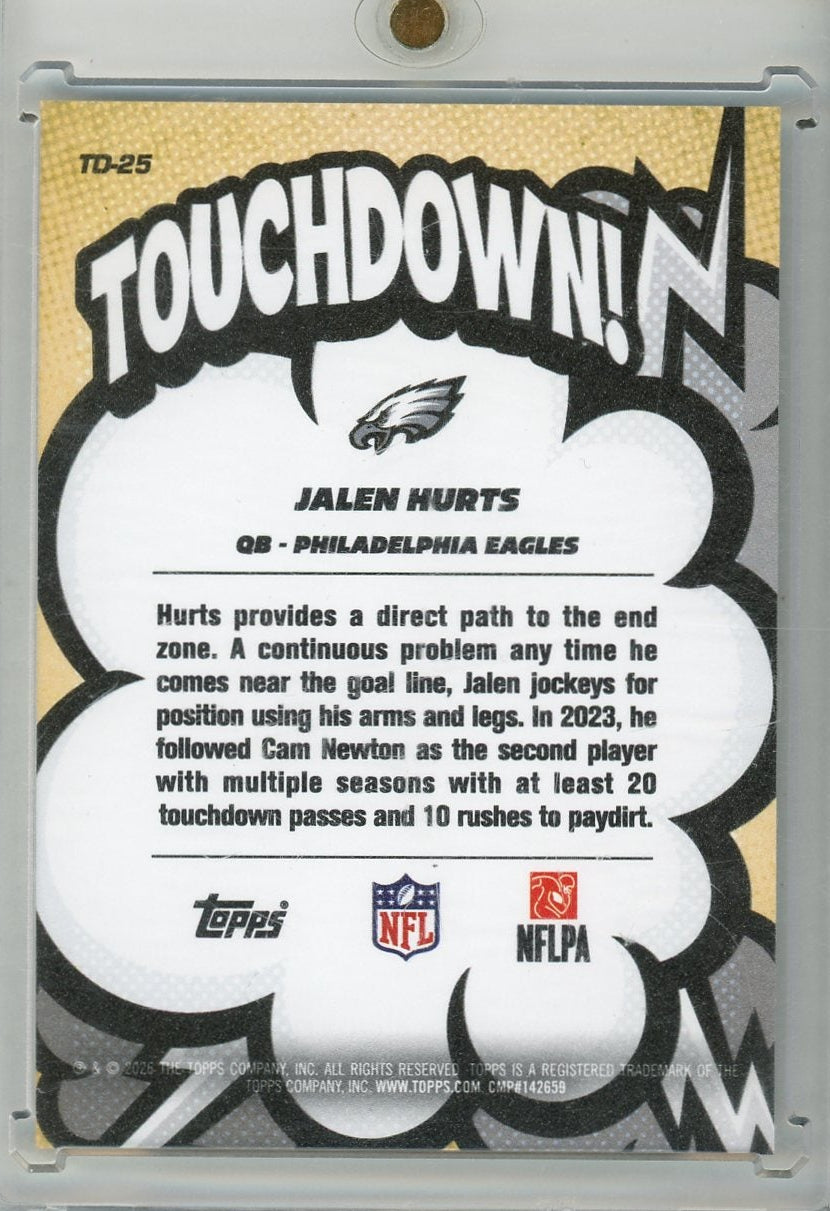 Jalen Hurts 2026 Topps Flagship Football Touchdown SSP
