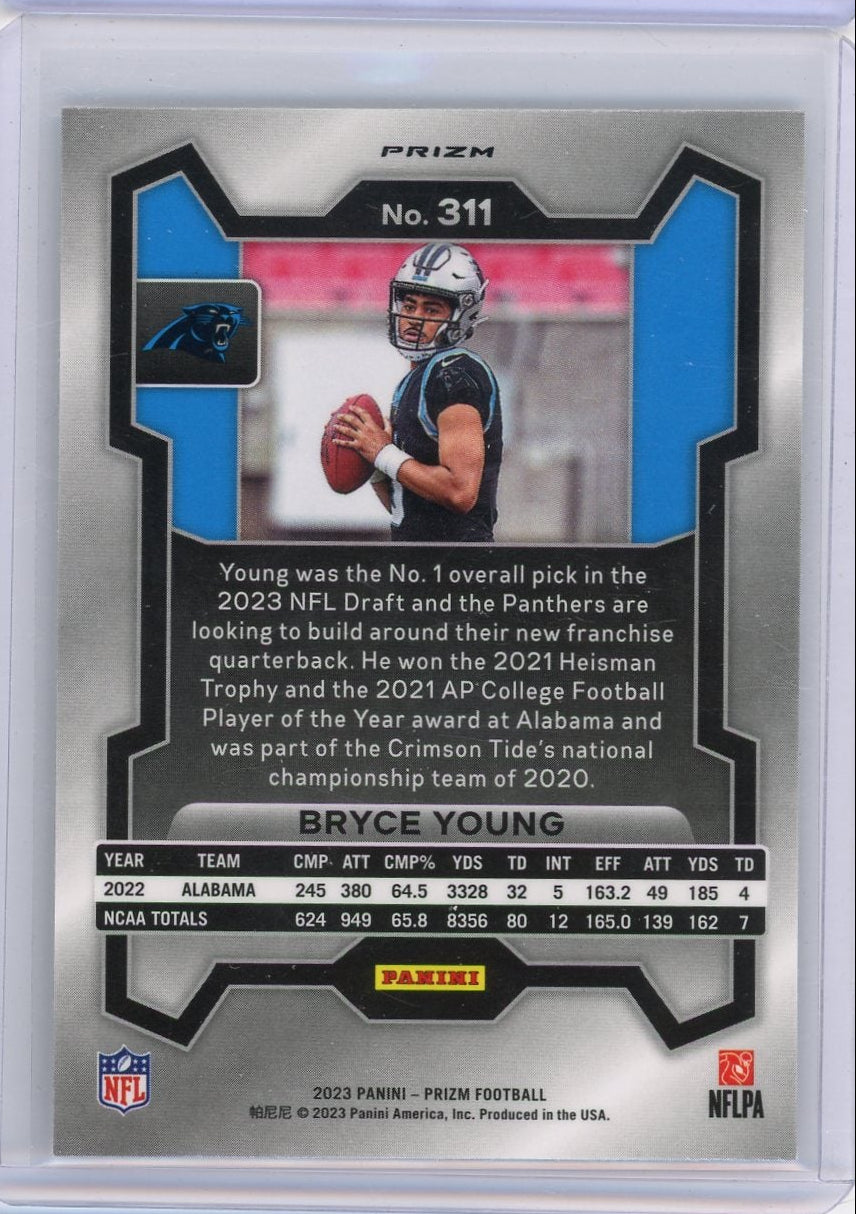 Bryce Young 2023 Panini Prizm Silver prizm rookie card