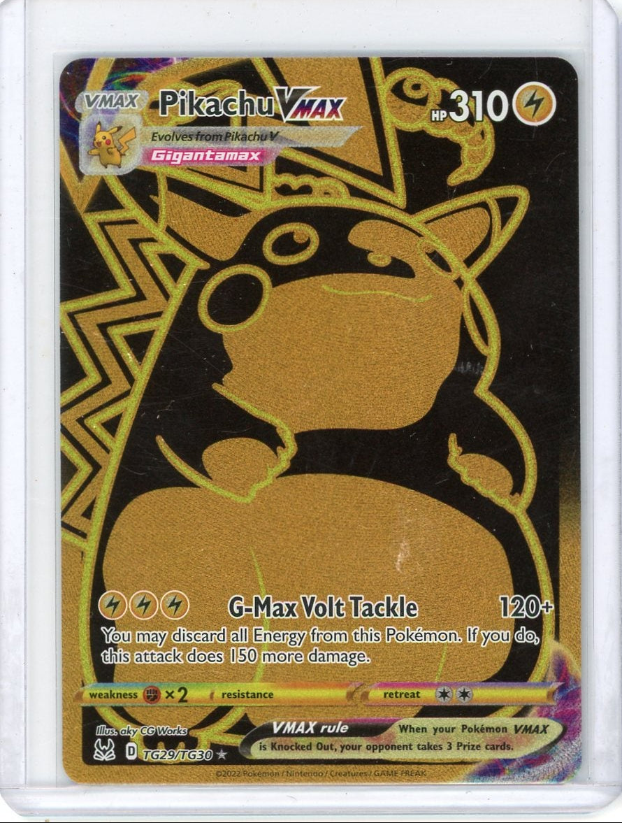 Pikachu Vmax Pokémon Lost Origin Gold Trainer Gallery #TG29/TG30