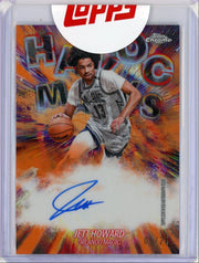 Jett Howard 2025-26 Topps Chrome Update Havoc Marks Orange Refractor Auto RC #'d 05/25