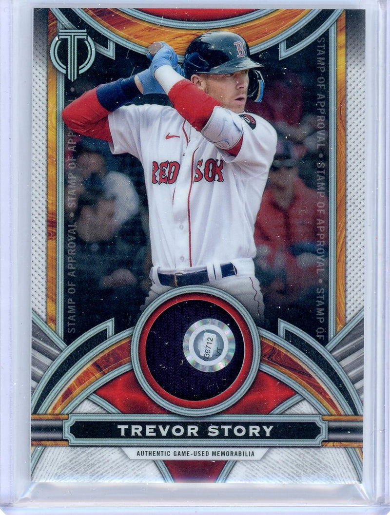 Trevor Story 2023 Topps Tribute Stamp of Approval game-used relic 