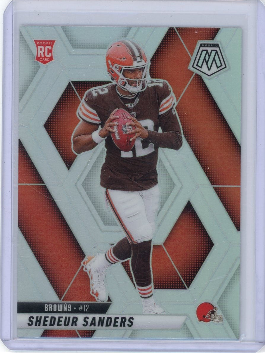 Shedeur Sanders 2025 Panini Mosaic silver prizm rookie card