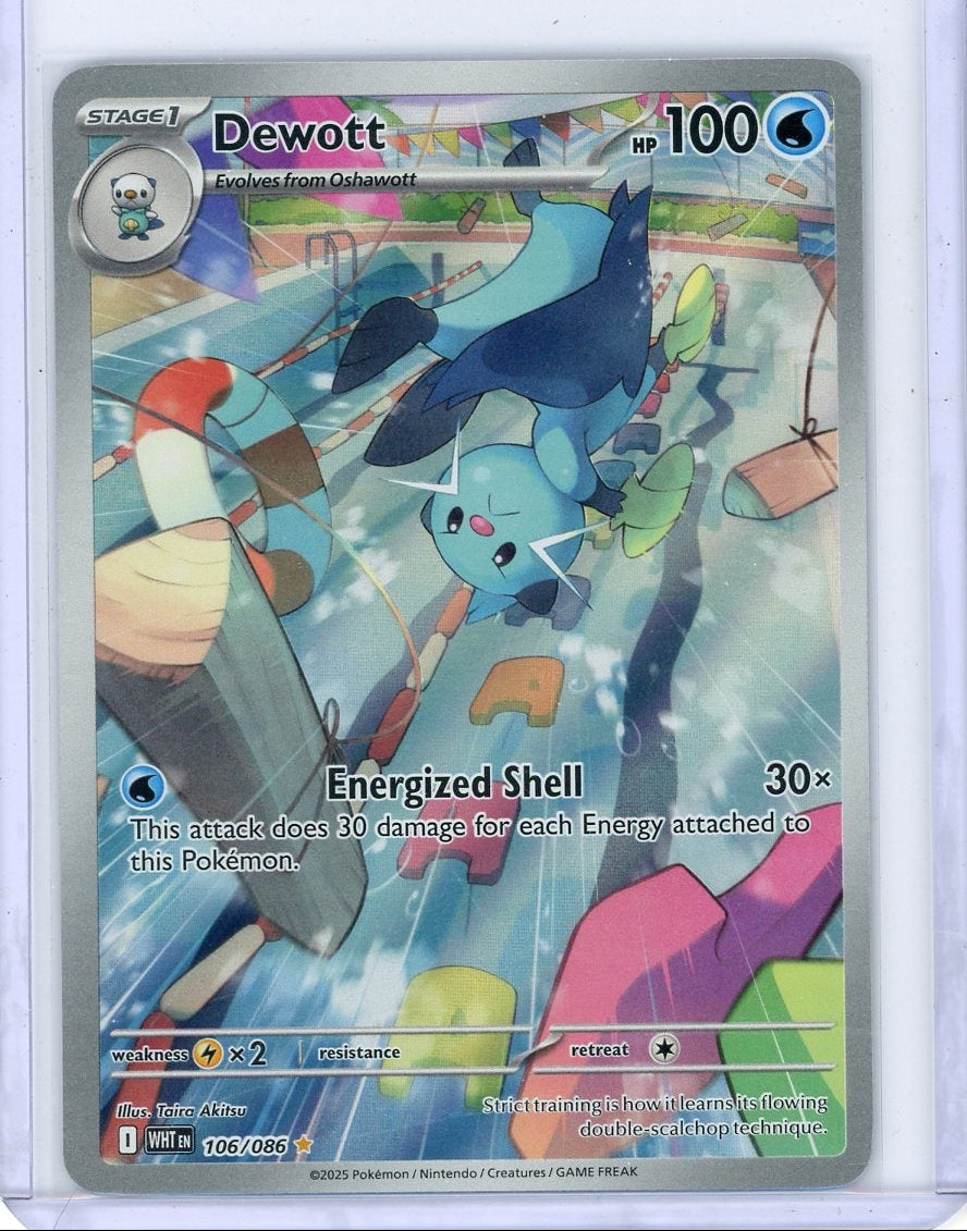 Dewott 2025 Pokemon White Flare Illustration rare holo #106/086