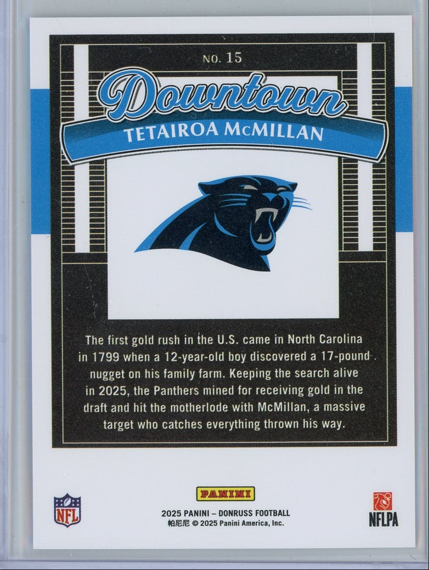 Tetairoa McMillan 2025 Donruss Downtown #15