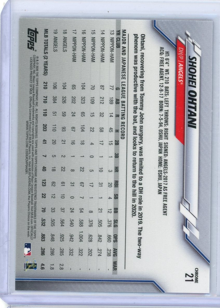 Shohei Ohtani 2020 Topps Chrome Ben Baller #21