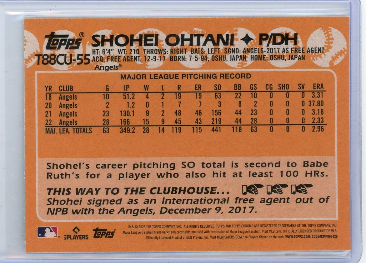 Shohei Ohtani 2023 Topps Update Silver Pack Mojo Refractor