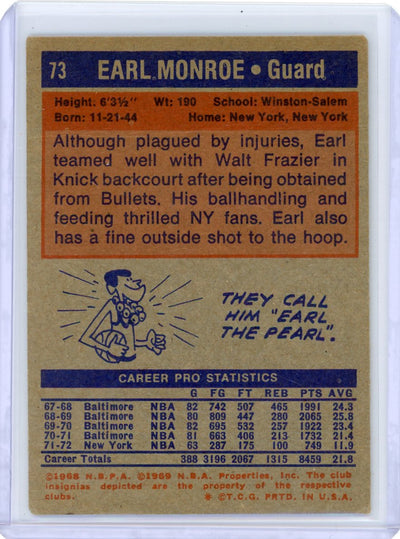 Earl Monroe 1972-73 Topps #73