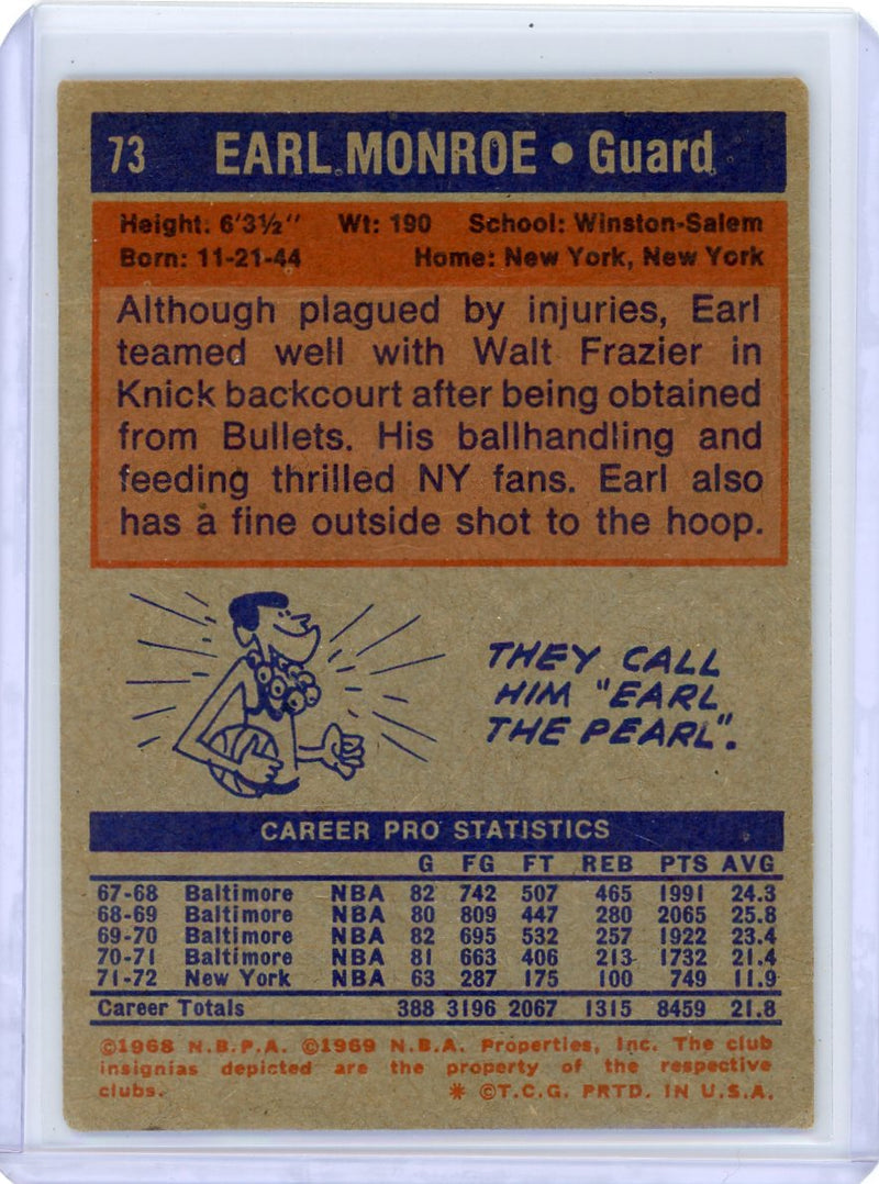 Earl Monroe 1972-73 Topps 