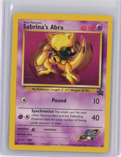 Sabrina's Abra 2000 Pokemon non holo Black Star Promo #19