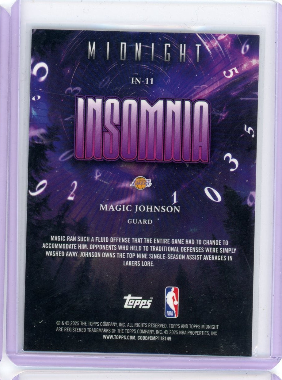 Magic Johnson 2025 Topps Midnight Insomnia #'d 042/149