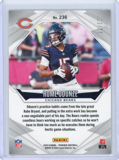 Rome Odunze 2024 Panini Phoenix Bronze #'d 23/75 RC