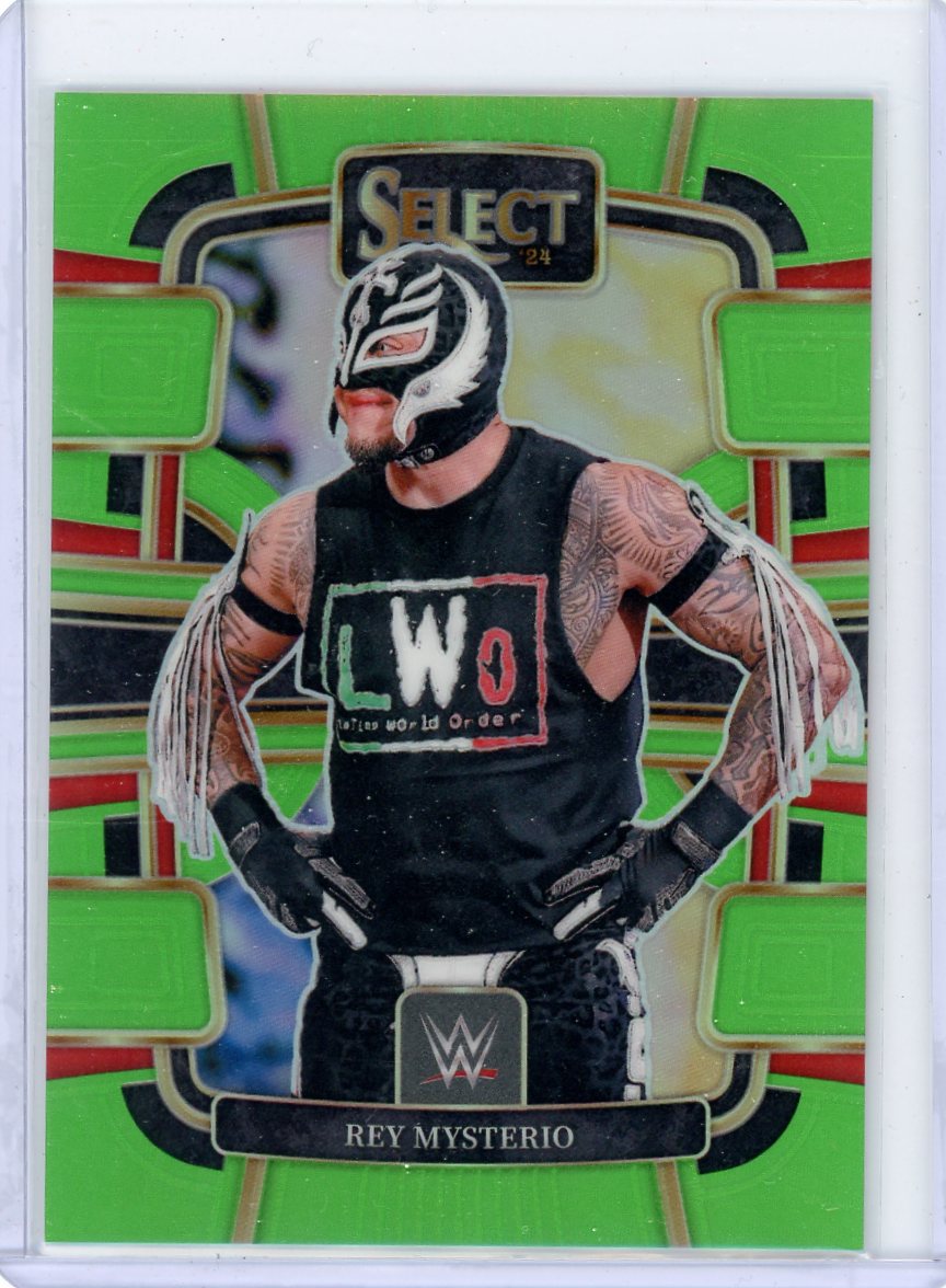 Rey Mysterio 2024 Panini Select Concourse Neon Green Prizm #'d 58/75