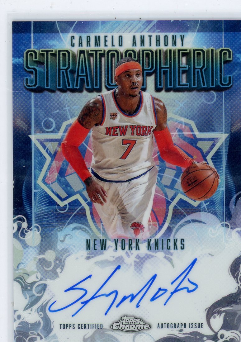 Carmelo Anthony 2025 Topps Chrome Stratospheric Signature