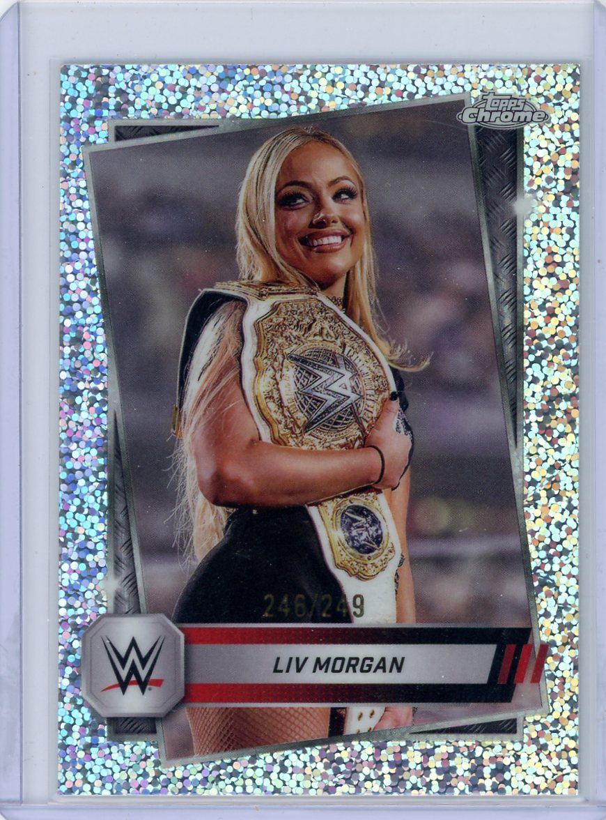 Liv Morgan 2025 Topps Chrome Speckle Refractor #'d 246/249