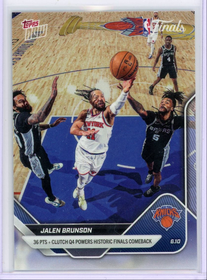 Jalen Brunson 2026 Topps Now Historic Finals Comeback #337