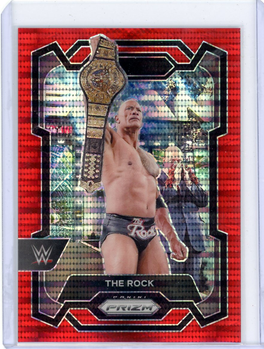 The Rock 2024 Panini Prizm Red Pulsar #'d 60/399