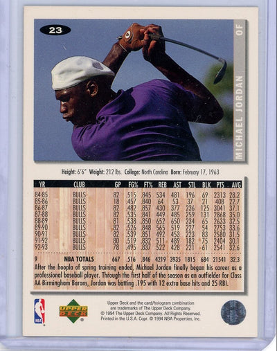 Michael Jordan 1994-95 Collectors Choice #23 Silver Signature