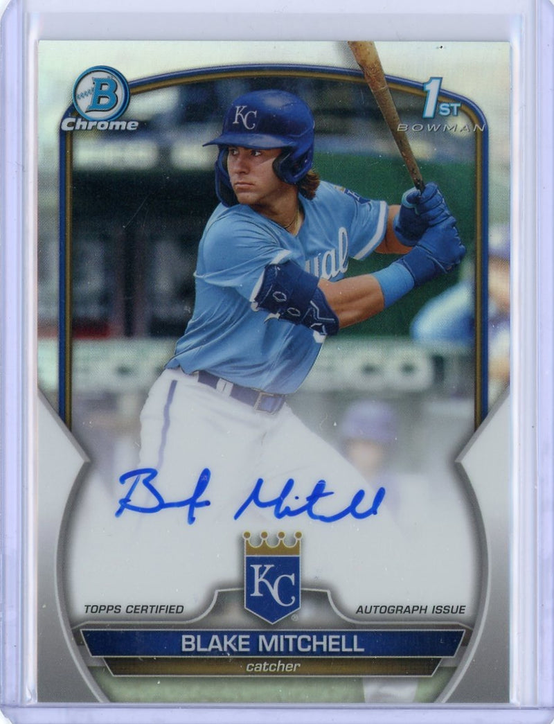 Blake Mitchell 2023 1st Bowman Chrome Draft autograph refractor 