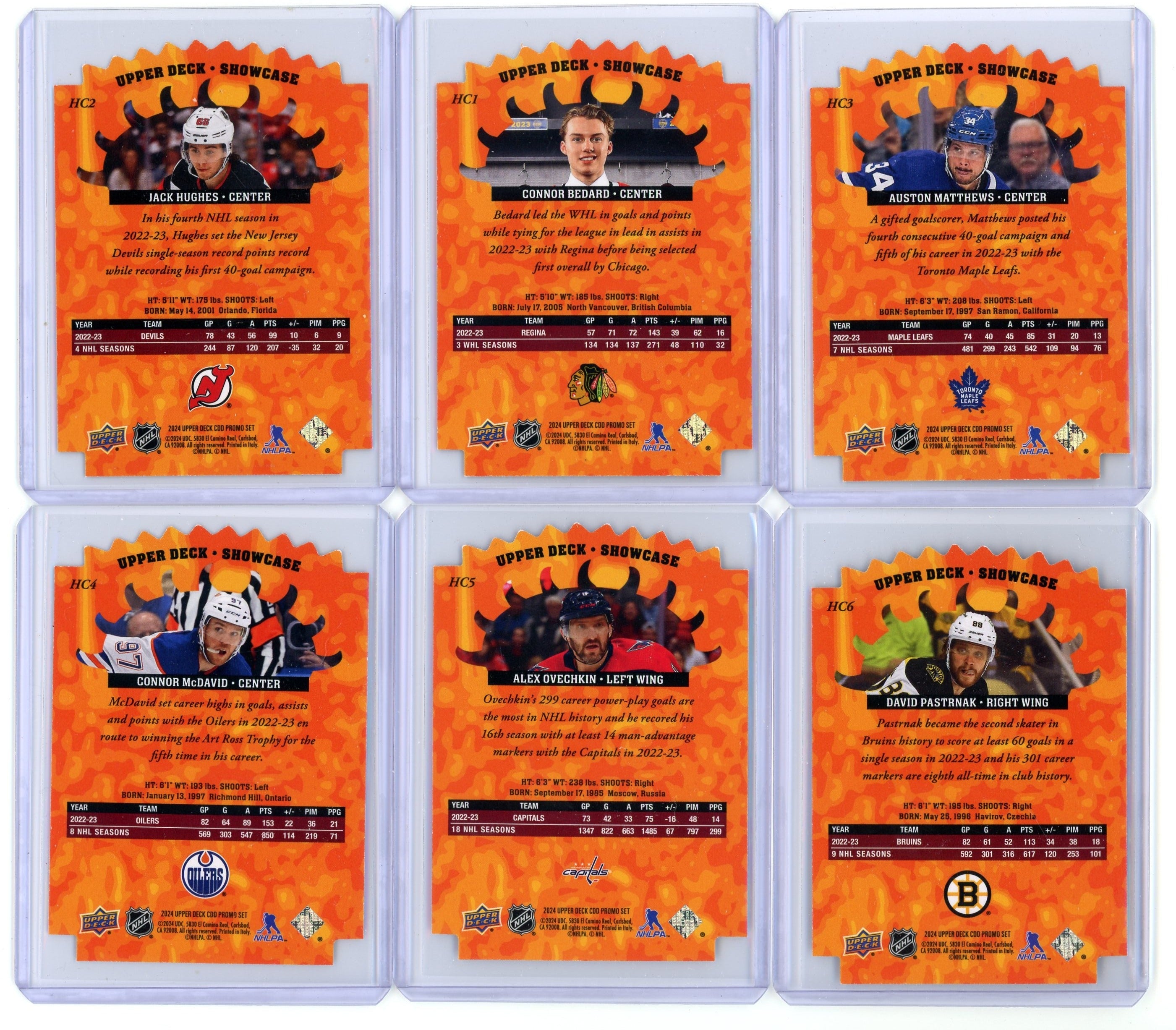 Hot Commodities 6-card die-cut 2024 Upper Deck CDD Promo Set