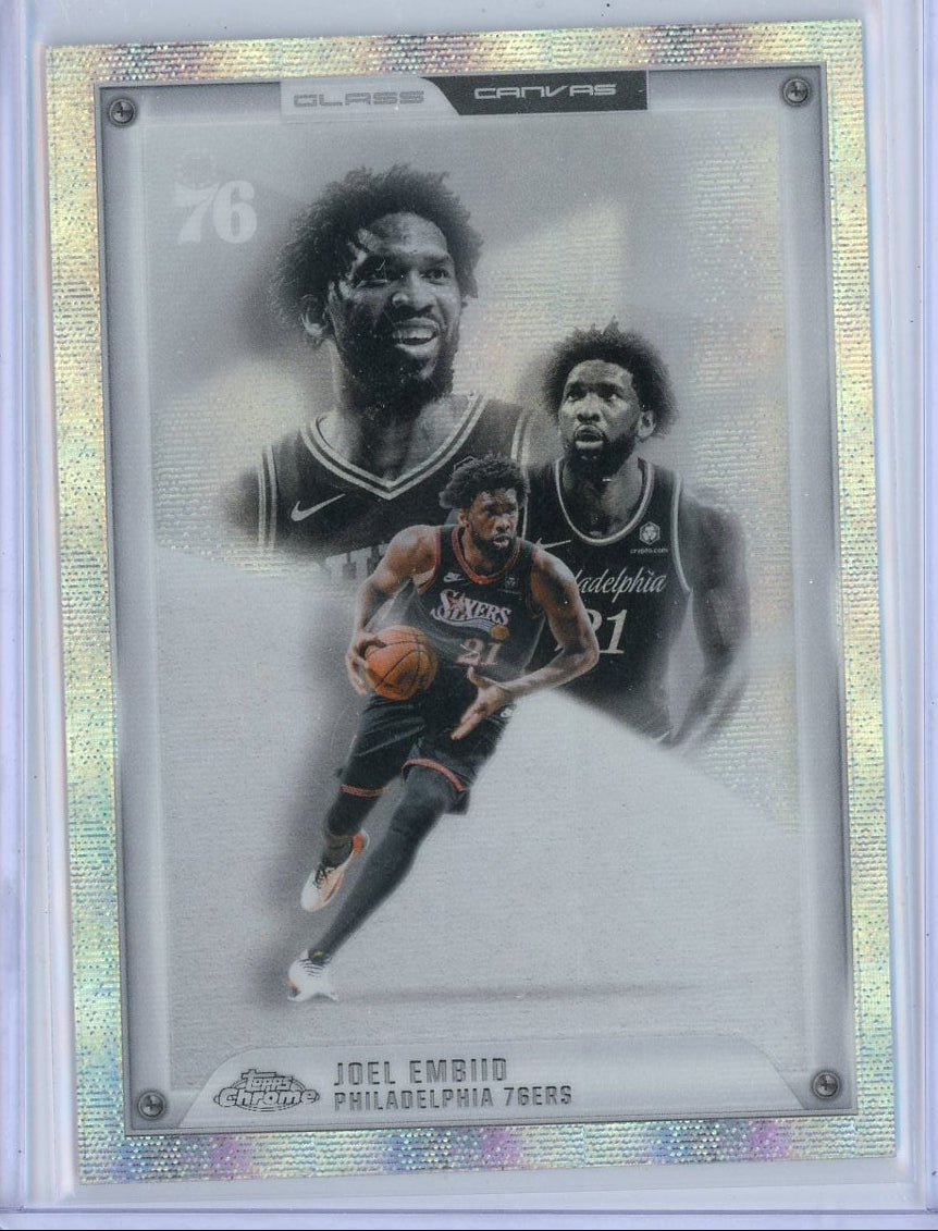 Joel Embiid 2025-26 Topps Chrome Glass Canvas #GC-12