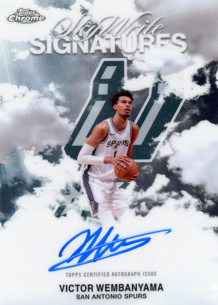 Victor Wembanyama 2025 Topps Chrome Sky Write Signatures Auto