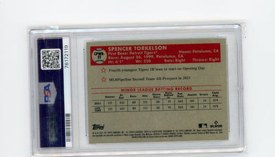 Spencer Torkelson 2022 Topps NSCC '52 Topps Wrapper Redemption PSA 9 rookie card