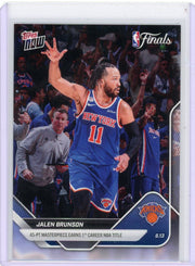 Jalen Brunson 2026 Topps Now 45-PT Masterpiece Earns 1st career NBA Title #340