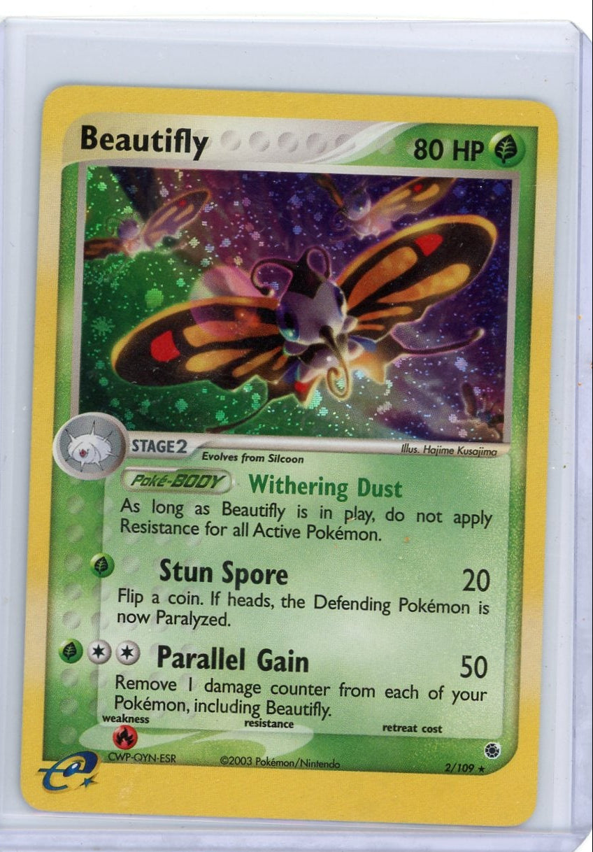 Beautifly 2003 Pokemon Ruby & Sapphire holo #2/109 MP
