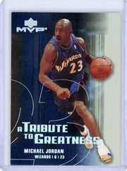Michael Jordan 2003-04 Upper Deck MVP A Tribute to Greatness Platinum #'d 49/50