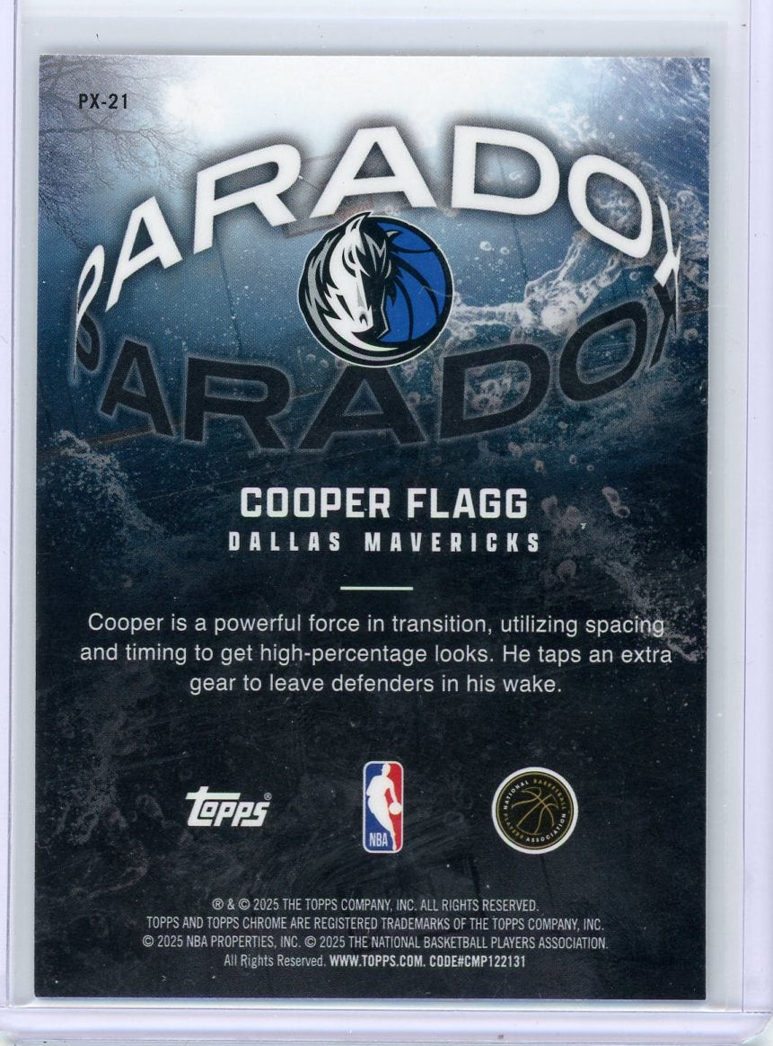 Cooper Flagg 2025 Topps Chrome Paradox