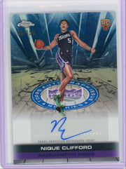 Nique Clifford 2025 Topps Chrome Basketball Topps Autograph Issue Rookie Blue #'d 58/150