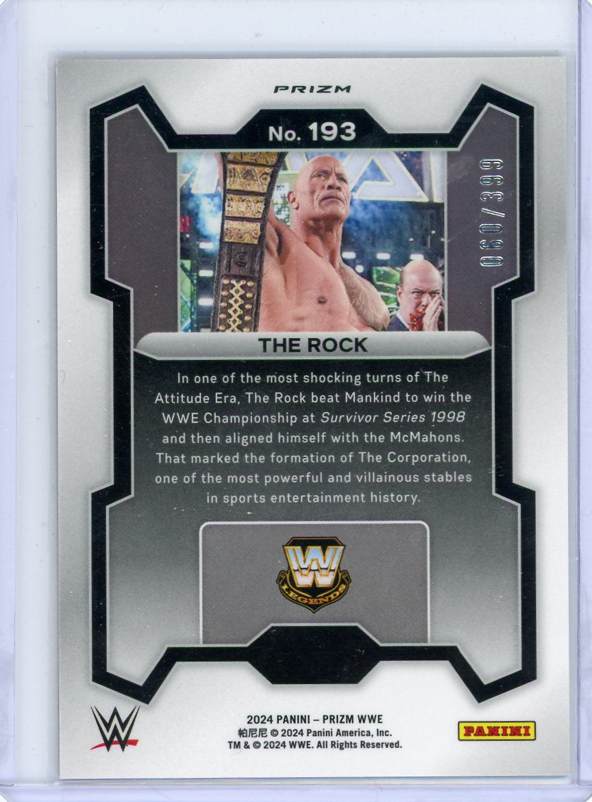 The Rock 2024 Panini Prizm Red Pulsar #'d 60/399