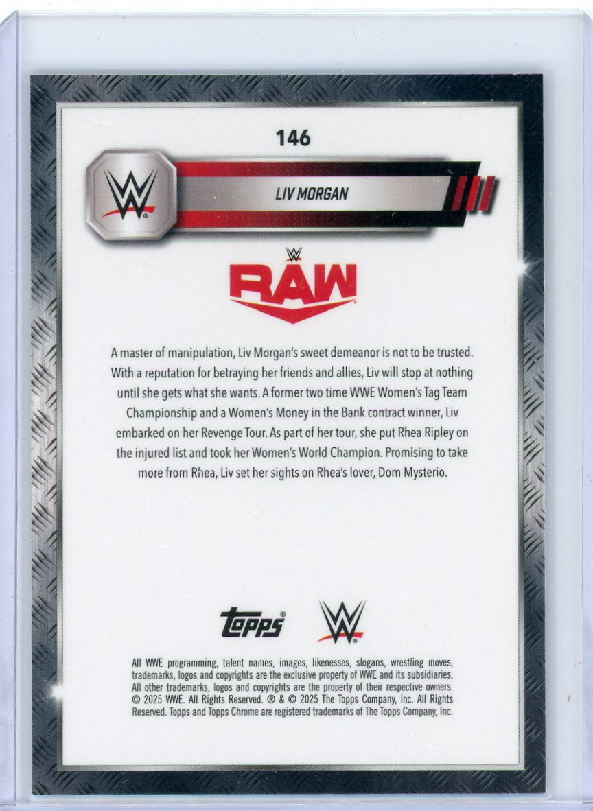 Liv Morgan 2025 Topps Chrome Speckle Refractor #'d 246/249