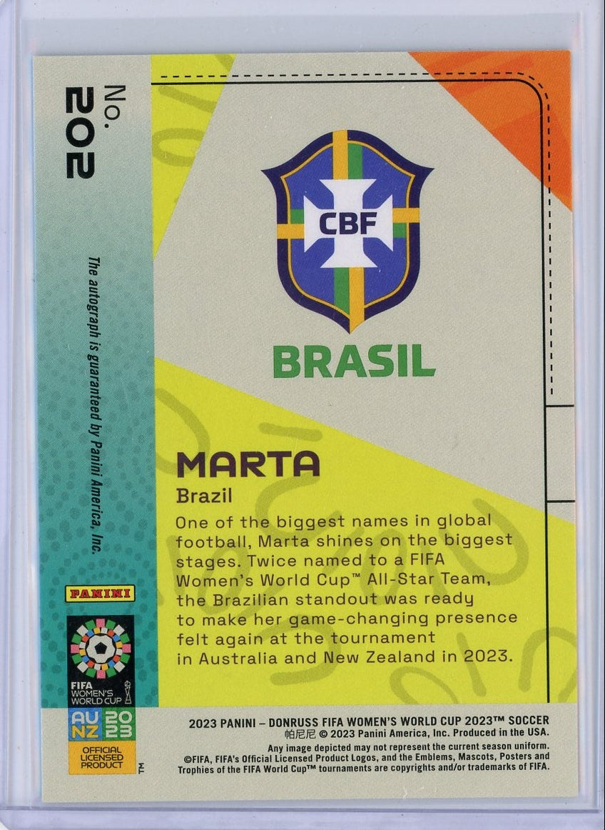 Marta 2023 Panini Donruss FIFA Women's World Cup Auto