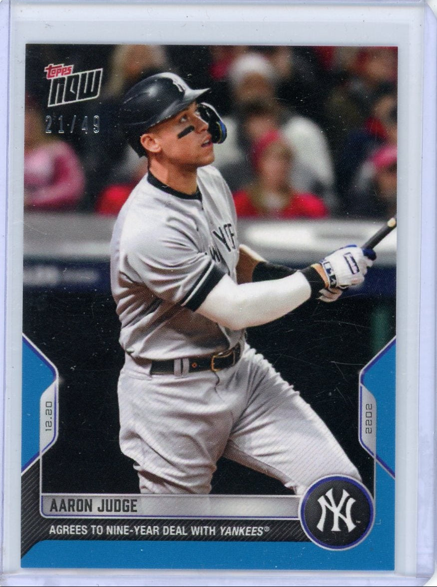 Aaron Judge 2022 Topps NOW #OS-51 Blue #'d 21/49