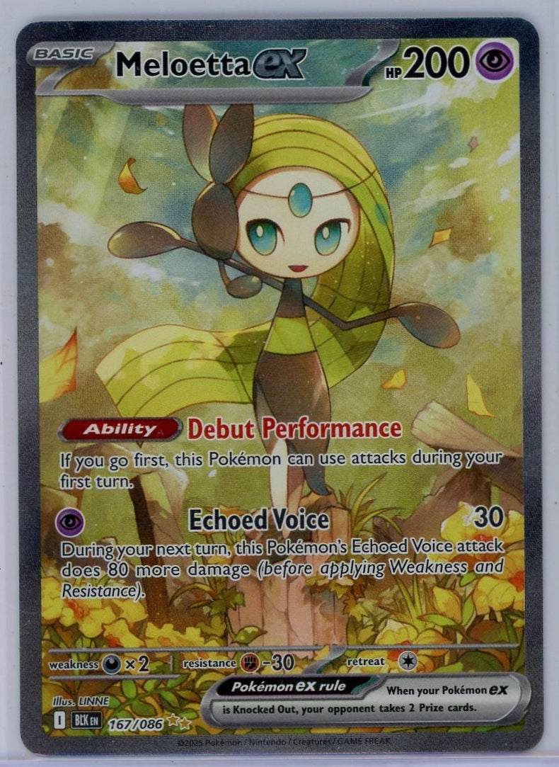 Meloetta ex Pokémon Black Bolt Special Illustration Rare #167/086