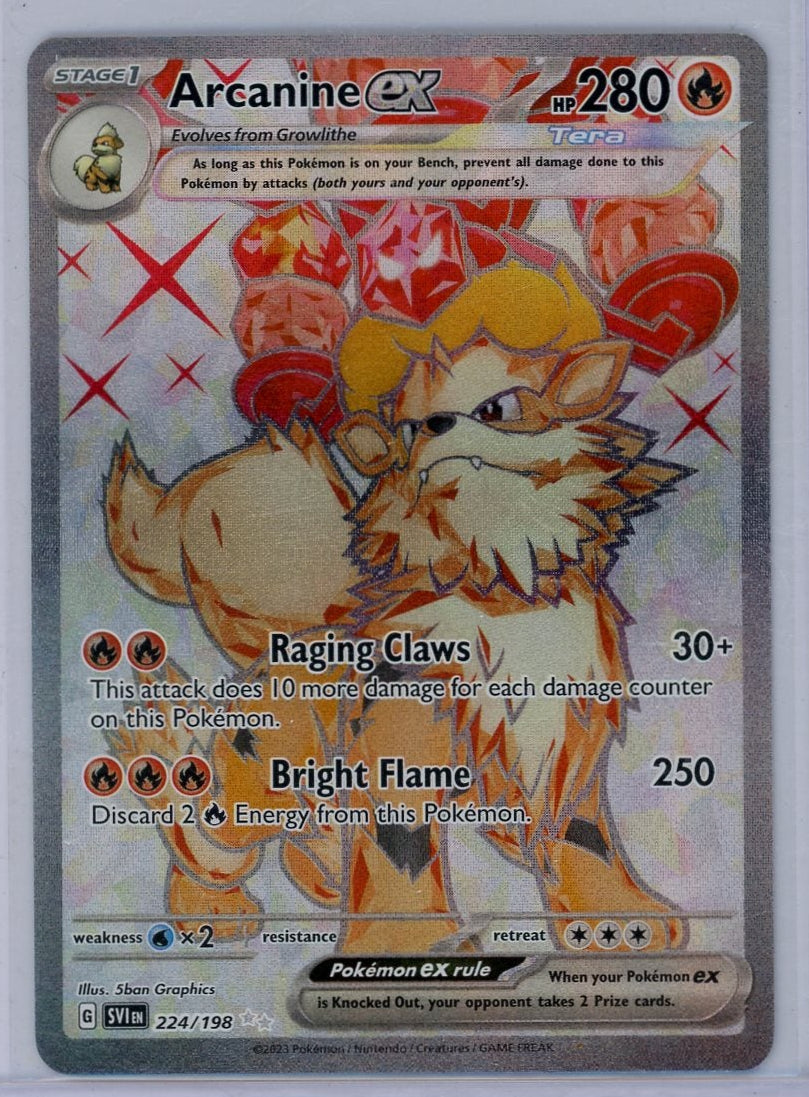 Arcanine EX 2023 Pokemon rare holo 224/198
