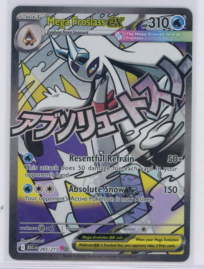 Mega Froslass ex Pokemon Ascended Heroes Mega Attack Rare 265/217