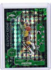 Magic Johnson 2025 Topps Chrome Basketball Clutch Gene Green Geometric Refractor #'d 10/99