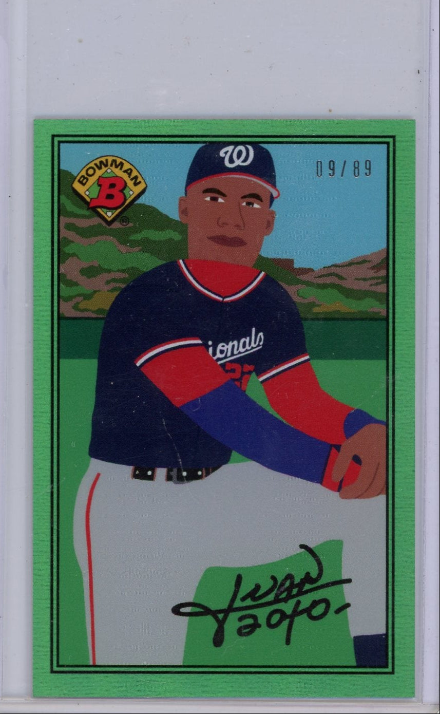 Juan Soto 2021 Topps '89 Bowman by Keith Shore green foil #'d 09/89