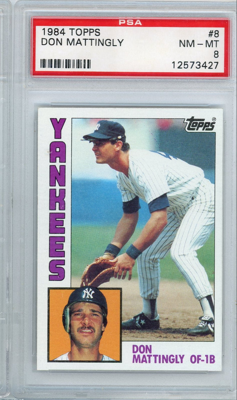 Don Mattingly 1984 Topps RC PSA 8
