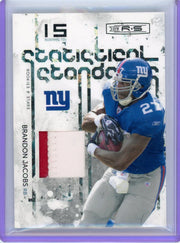 Brandon Jacobs 2009 Panini Donruss Rookies & Stars Statistical Standouts Patch #'d 06/50